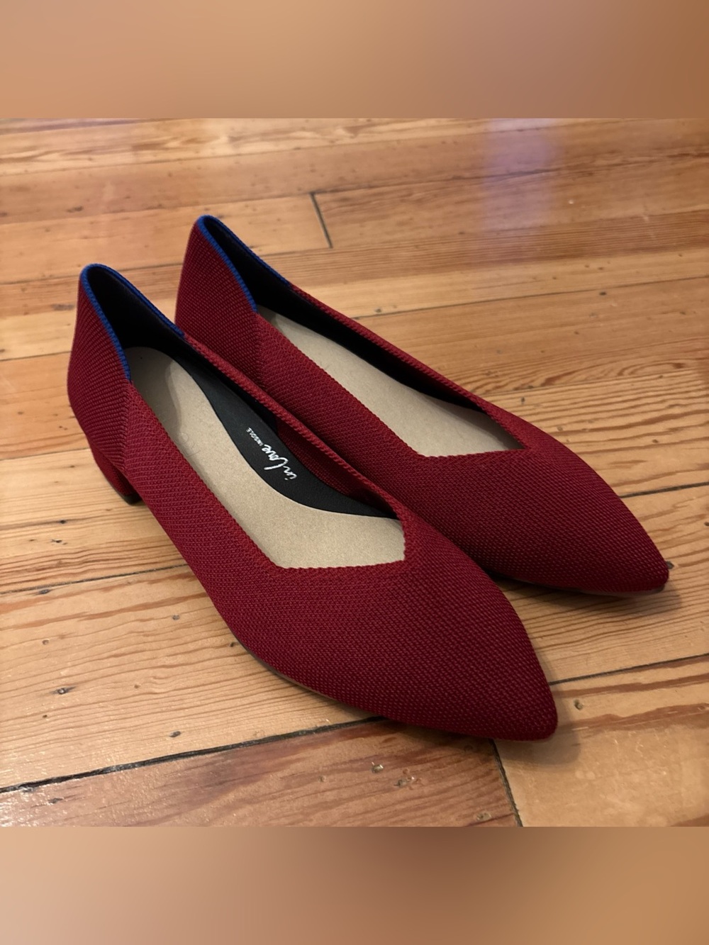 Rothy's Pointed Toe Flats in Deep Wine Red